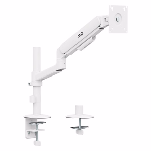 Ergo Office ER-691 W – kaasujousellinen näytönvarsi 17–32 tuuman näytölle, 1–10 kg, VESA enintään 100×100, mattavalkoinen