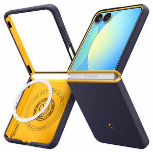 Nano Pop Mag MagSafe Case for Samsung Galaxy Z Flip 7 - Navy Blue and Yellow