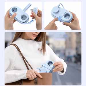 Orico AP3 65W GaN 6in1 jatkojohto 2x AC + 2x USB-A + 2x USB-C - sininen