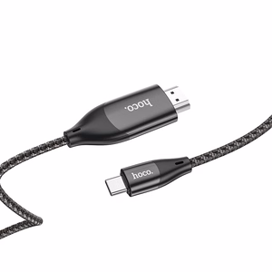 Hoco UA16 USB-C–HDMI -kaapeli 2,0 m harmaa