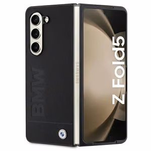 BMW Signature Logo Imprint Suojakuori Samsung Galaxy Z Fold 5:lle - musta