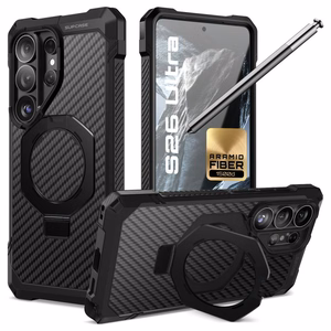 Supcase UB Grip Mag MagSafe Suojakuori Samsung Galaxy S26 Ultralle - Musta