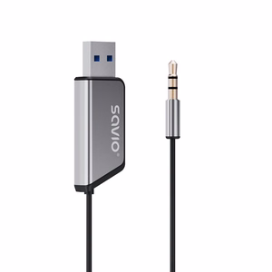 Savio TR-16 – Bluetooth 5.3 AUX -vastaanotin handsfree-puheluille ja Google Assistant/Siri -tuella