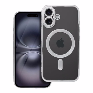 Suojakuori iPhone 16:lle Electro Mag Cover yhteensopiva MagSafe-version kanssa hopeinen