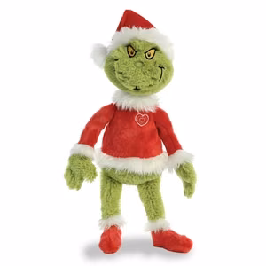 Grinch ympäristöystävällinen pehmolelu joulupukin asussa, 43 cm