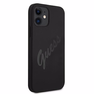 Guess GUHCP12SLSVSBK iPhone 12 mini 5.4" musta/musta kovakotelo Script Vintage