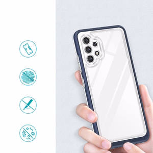 Kirkas 3in1 Asia Samsung Galaxy A72 4G kehys geelisuojus sininen