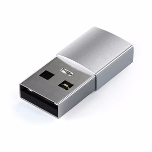Sovitin USB A / USB C Satechi ST-TAUCS Hopeinen