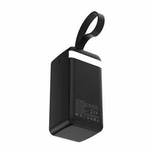 Wozinsky W8-B 50000mAh 30W varavirtalähde, 2xUSB-A, 2xUSB-C, USB micro, taskulampulla, musta