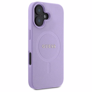 Guess Saffiano MagSafe Suojakuori iPhone 16:lle - Violetti