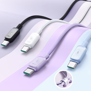 Joyroom Multi-Color Series A14 USB-C / USB-C 100W Kaapeli 1.2m - violetti