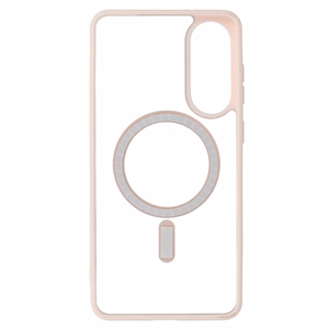 Acrylic Color MagSafe Suojakuori Samsung Galaxy S25 Edge:lle vaaleanpunainen