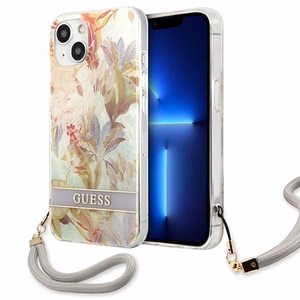 Guess GUHCP13SHFLSU iPhone 13 mini 5.4" violetti/violetti kovakotelo Kukkahihna