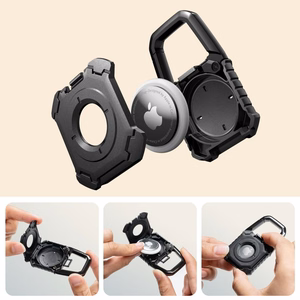Tech-Protect Kevlar Suojakuori Apple AirTag 1/2:lle - Musta