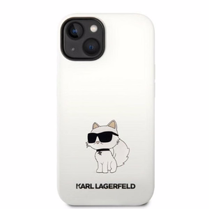 Karl Lagerfeld KLHMP14MSNCHBCH iPhone 14 Plus 6.7" kovakuori valkoinen/valkoinen Silicone Choupette MagSafe