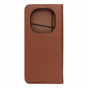 SMART PRO Book nahkainen suojakuori Xiaomi Redmi Note 14 PRO 4G:lle ruskea