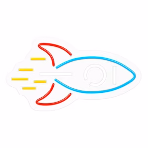Neon PLEXI LED ROCKET moniväri NNE18 Neolia