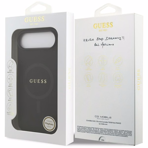 Guess Saffiano Classic Logo MagSafe suojakuori iPhone Air - musta