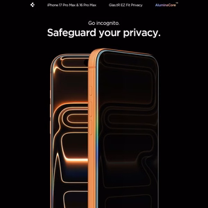 Spigen Glas.tR EZ Fit Privacy Tempered Glass for iPhone 16 Pro Max / 17 Pro Max - 2 pcs.