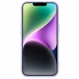 Nillkin CamShield Silky Silikonikotelo iPhone 14 Plus Kotelo kameran suojuksella Violetti