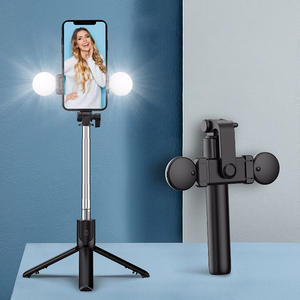 Selfiekeppi WR1YXS teleskooppijalusta 0.71m rengasvalolla - musta