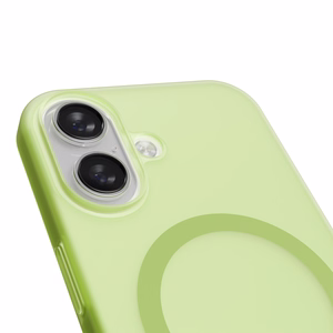Puro Daylight MagSafe-yhteensopiva silikoninen suojakuori iPhone 17:lle - läpikuultava vihreä