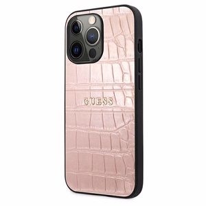 Guess Croco Strap Collection iPhone 13 Pro / 13 6.1" Suojakuori - vaaleanpunainen