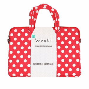 Wonder Briefcase kannettavan laukku 17 tuumaa punainen pilkukuvio