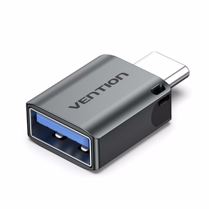 Vention USB-C uros – USB 3.0 naaras OTG-sovitin, harmaa, alumiiniseos