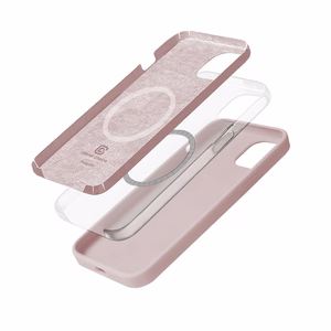 Crong Color Cover Magnetic suojakuori iPhone 14 / 13 -laitteelle, MagSafe-yhteensopiva, hiekanvaaleanpunainen