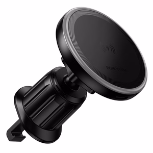 Borofone BH224 Flash -autopidike magneettinen induktiolatauksella tuuletusritilään, musta