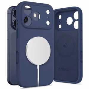 Tech-Protect Silikoninen MagSafe Suojakuori iPhone 17 Pro:lle - Laivastonsininen