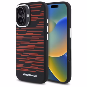 AMG Silikoninen Graphics MagSafe suojakuori iPhone 16:lle - musta