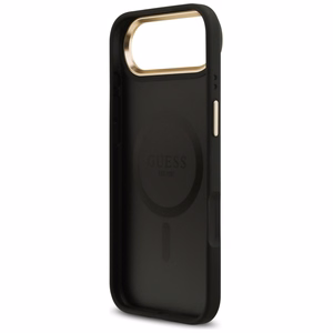 Guess-kuori iPhone 17 Air HC MAGSAFE PU W/ 4G PU STRIPE musta