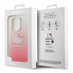 Hello Kitty IML Gradient Electrop Kitty Head suojakuori iPhone 13 Pro / 13:lle - vaaleanpunainen