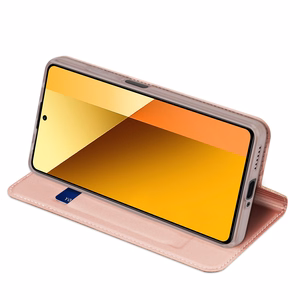 Dux Ducis Skin Pro Suojakuori läpällä ja korttilokerolla Xiaomi Redmi Note 13 5G:lle - vaaleanpunainen
