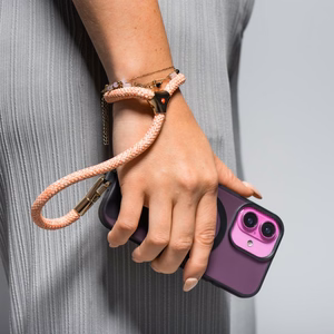 FORCELL F-DESIGN L8X36 wrist phone lanyard with adjustable length (max 18cm in the loop) pink white