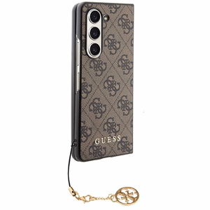 Guess Suojakuori Samsung Galaxy Z Fold 5:lle GUHCZFD5GF4GBR ruskea HC PU 4G Charm