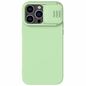 Case Nillkin CamShield Silky Silicone Apple iPhone 15 Pro Max light green