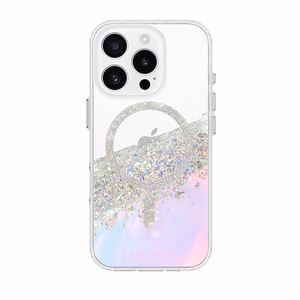 Case-Mate Karat Soap Bubble MagSafe suojakuori iPhone 16 Pro -laitteelle, helmiäishohtoinen