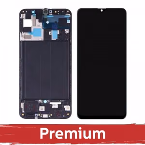 LCD Näyttö Samsung A505 A50 kehyksellä / suuri näyttö / OEM