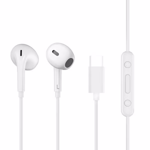 QCY LH1 In-Ear -kuulokkeet johdolla kauko-ohjaimella ja mikrofonilla 1,15m - valkoinen