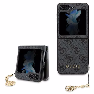 Guess 4G Charms Collection kotelo Samsung Galaxy Z Flip 5 - harmaa