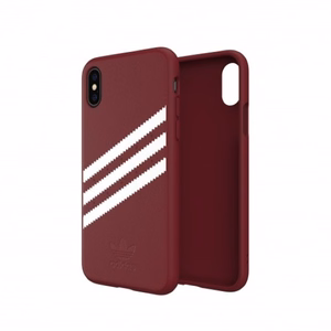 Adidas OR Molded PU Suede suojakuori iPhone X / XS:lle - viininpunainen