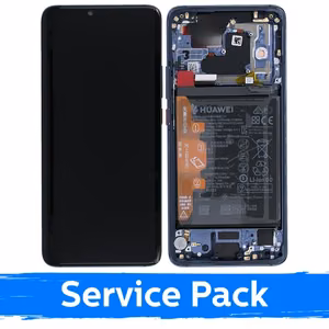 LCD-näyttö yhteensopiva Huawei Mate 20 Pro kehyksellä / sininen / (Service Pack)