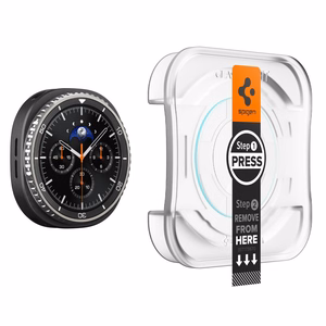 Spigen Glas.TR Ez-Fit Karkaistu lasi Samsung Galaxy Watch 8 46mm:lle - Läpinäkyvä