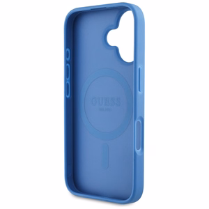 Guess 4G Circle Classic Logo MagSafe Suojakuori iPhone 16:lle - sininen