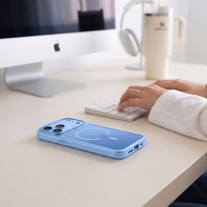Tech-Protect MagPrime MagSafe CC suojakuori malleille iPhone 18 Pro Max / 17 Pro Max, matta vaaleansininen