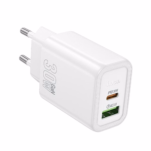 Puhelinlaturi Hoco USB A + USB C QC3.0 PD 3A 30W N63 valkoinen