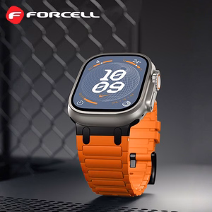 Hihna Apple Watch:lle Forcell F-Design FA06 silikoninen reikä 38 / 40 / 41 mm oranssi